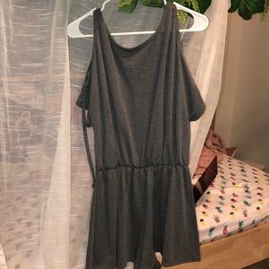 Grey cold shoulder romper